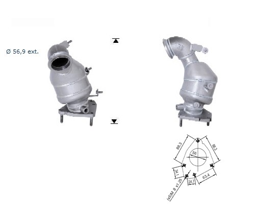 Suzuki SX4 1.9TD DPF 1910 cc 88 Kw / 120 cv D19AA Magnaflow CAT