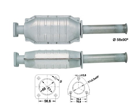 Lancia DELTA 1.4ie 1372 cc 52 Kw / 71 cv 160A1.046 Magnaflow CAT