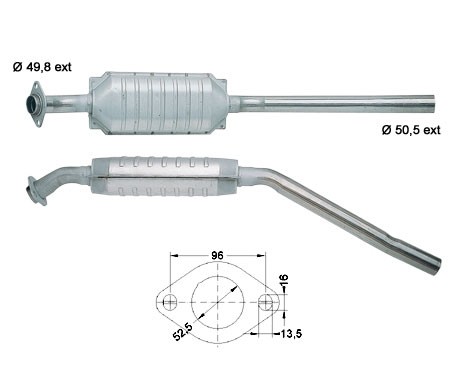 Chrysler VOYAGER 2.5i 2501 cc 73 Kw / 99 cv Magnaflow CAT Bouwja