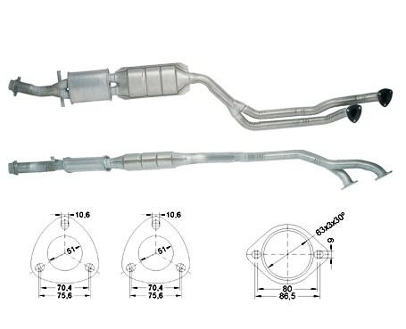 BMW 320i 2.0i 24V 1991 cc 110 Kw / 150 cv M52 E36 Magnaflow CAT