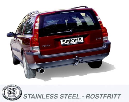 Simons Uitlaatsysteem af kat. Volvo V70 2001-5/2004