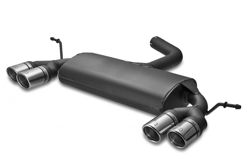 Einddemper VW Golf VI duplex 2008-2012 RVS eindstuk 2x70mm rond