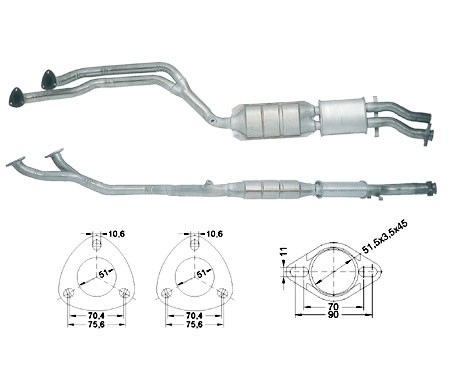 BMW 325i Coupe 2494 cc 141 Kw / 192 cv M50 E36 Magnaflow CAT Bou