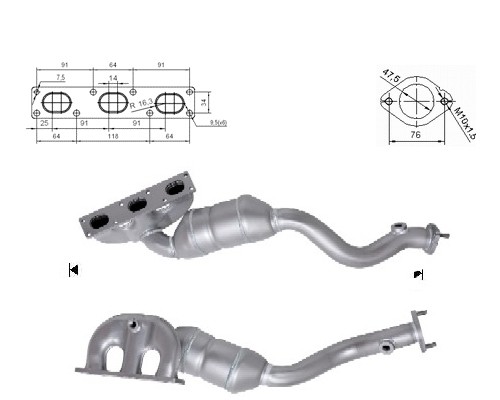 BMW X5 3.0i 24V 2979 cc 170 Kw / 231 cv M54 E53 Magnaflow CAT Bo