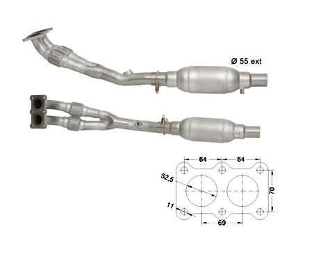 VW PASSAT 35i 2.0i 16V 1984 cc 110 Kw / 150 cv ABF Magnaflow CAT