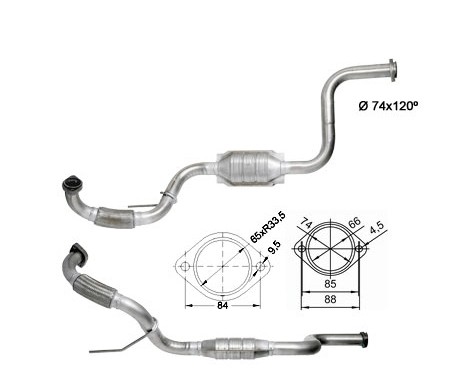Mercedes V230 2.3TD 2299 cc 72 Kw / 98 cv OM601 Magnaflow CAT Bo