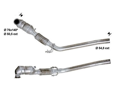 VW GOLF V 1.9TDi 1896 cc 77 Kw / 105 cv BKC Magnaflow CAT Bouwja