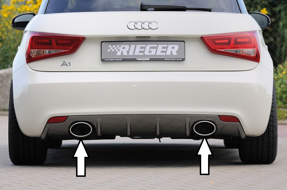 Einddemper Audi A1 (8X), 1.2l 63kW 1.4l 90/132kW 1.6 TDI 77kW Rieger