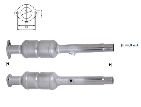 VW CADDY 1.4i 16V 1390 cc 59 Kw / 80 cv BUD Magnaflow CAT Bouwja