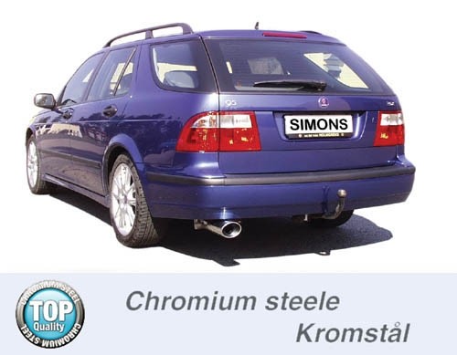 Simons Uitlaatsysteem af kat. Saab 9-5 2002-2005
