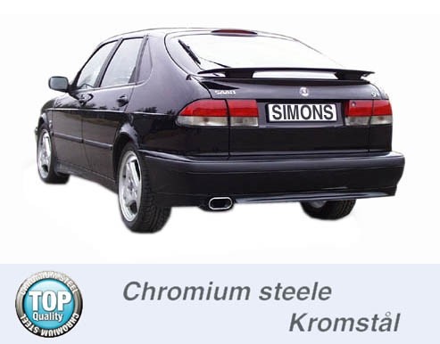 Simons Uitlaatsysteem af kat. Saab 9-3 1998-2002