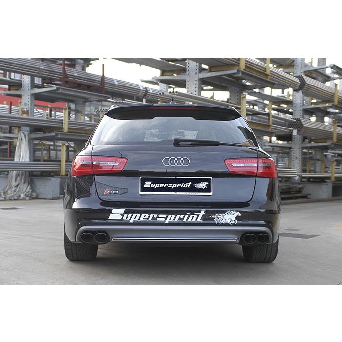 AUDI A6 C7 4G (Sedan + Avant) 2.0 TFSI (211 Hp) 2013 -> 2014 Rear pipe Left 100x75 BLACK (Muffler de