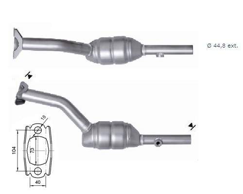 Renault CLIO 1.2i 16V 1149 cc 48 Kw / 65 cv D4F Magnaflow CAT Bo