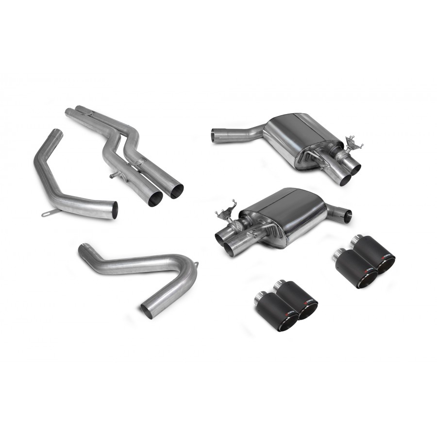 Scorpion uitlaat Audi S4 B9 Quattro Avant, Saloon & Sedan. Non sports diff & non GPF model carbon fi