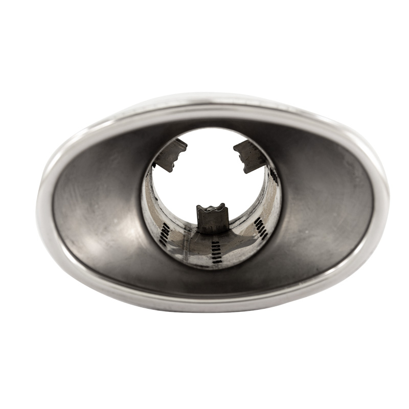 Simoni Racing Uitlaatsierstuk Ovaal RVS - 135x85xL185mm - Montage ->60mm