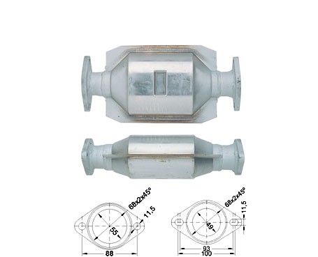 Toyota CARINA 1.6i 16V 1588 cc 72 Kw / 98 cv 4A-FE Magnaflow CAT