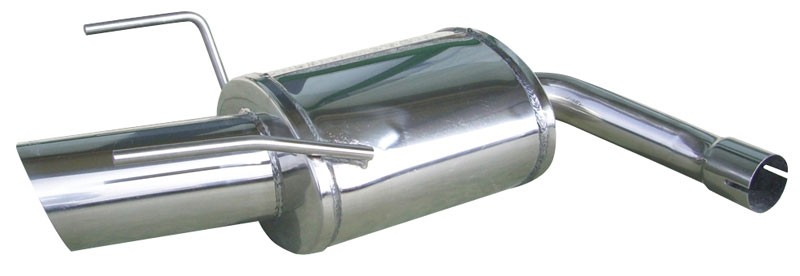 VW Polo 9N 1.9 (100pk) Volledig RVS einddemper Ø80mm
