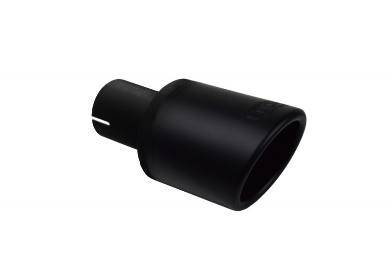 Uitlaatsierstuk enkel rond 55mm zwart RVS Ultersport