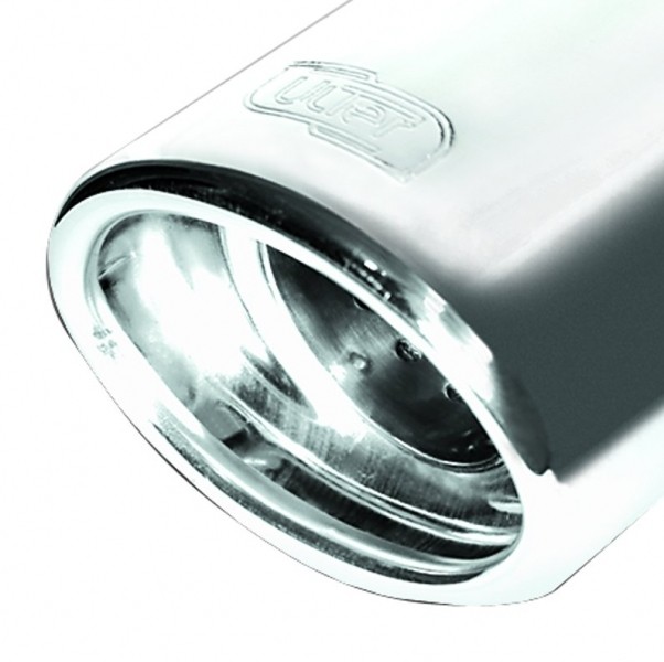 Einddemper VW Lupo 1998-2005 RVS eindstuk 95x65mm rond ulter