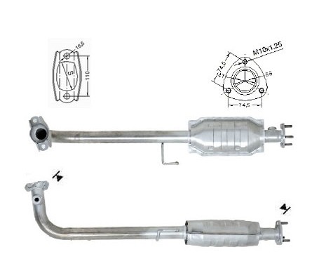 Honda CIVIC 1.6i 16V 1590 cc 81 Kw / 110 cv D16V1 Magnaflow CAT