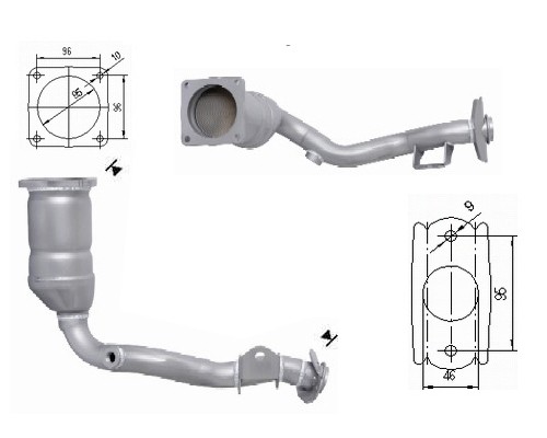Citroen C2 1.1i 1124 cc 44 Kw / 60 cv TU1A (HFX) Magnaflow CAT B