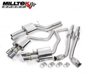 Milltek Audi A4 B6 1.8T 163pk 2WD cat-back systeem voor 1.8T mot