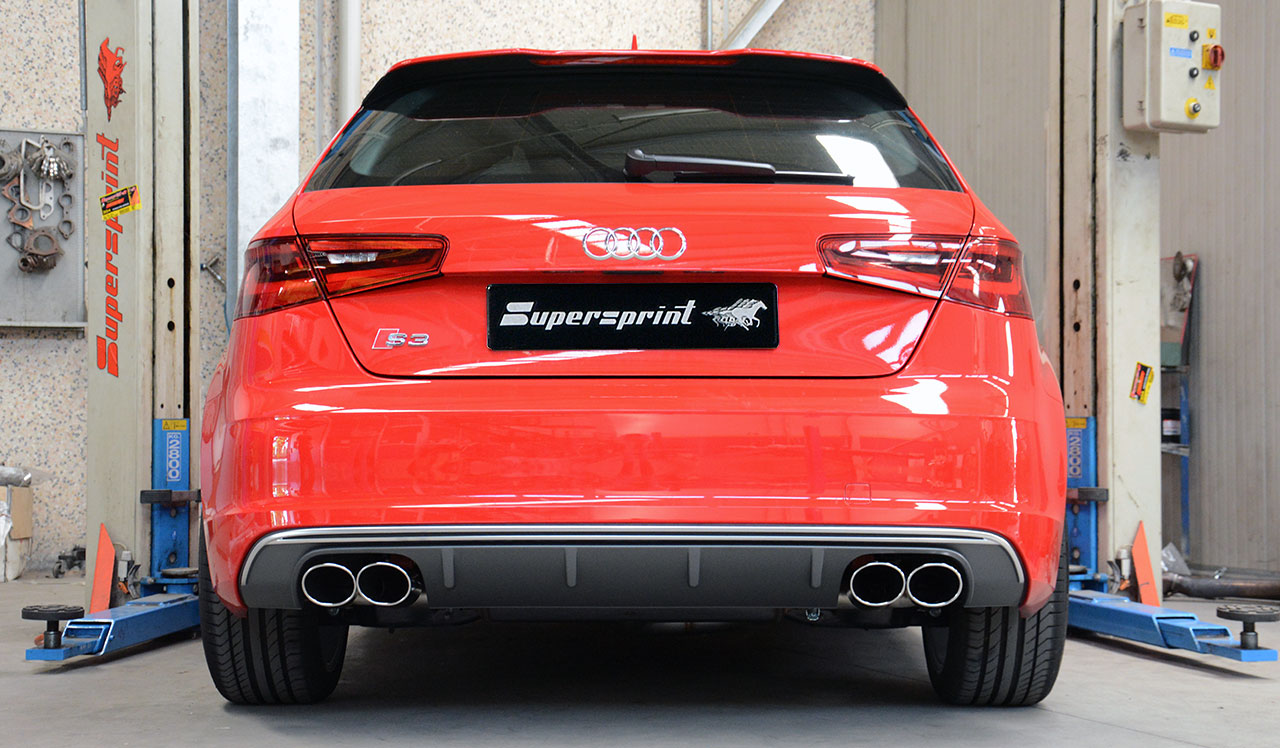 AUDI A3 8V 2.0 TDI (184 Hp) 2013 Endpipe kit 100x75 Right + 100x75 Left