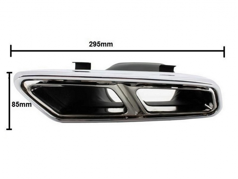Uitlaat Sierstukken Mercedes W222 / W212 / S212 / W218 / R231 / SL65 E65 / S65 Look